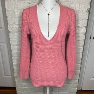 Kate Hill Oversized V Neck Knit Sweater XS